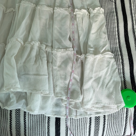 Justily Tiered Crochet VNeck Sleeveless Mini Dress Large‎ Coastal Cowgirl Angel - Picture 9 of 11